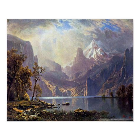 Vintage Landscape Lake Tahoe By Albert Bierstadt Poster Zazzle