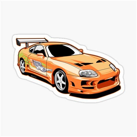 Pegatina Toyota supra de Brian de rápido y furioso de ASAKDESIGNS