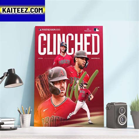 Arizona Diamondbacks Clinched MLB Postseason 2023 Art Decor Poster Canvas - Kaiteez