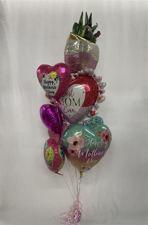 Happy Mothers Day Mylar Balloon Bouquet Helium Inflated Weight