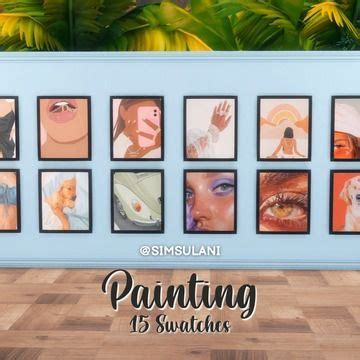 Paintings Black 2 Simsulani In 2024 Sims 4 Free Sims 4 Sims 4