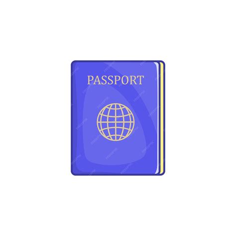 Premium Vector Passport Icon In Cartoon Style On A White Background