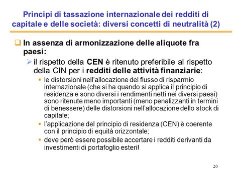 Lezione 3 Tassazione Del Risparmio E Degli Investimenti In Economia Chiusa E Aperta Tassazione