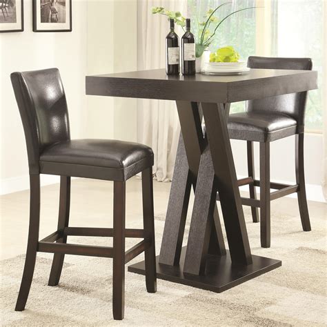 Coaster Bar Units and Bar Tables Three Piece Bar Height Table and ...