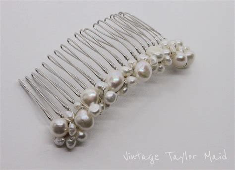 Freshwater Pearl Bridal Hair Comb Etsy Uk Bridal Hair Combs Pearl