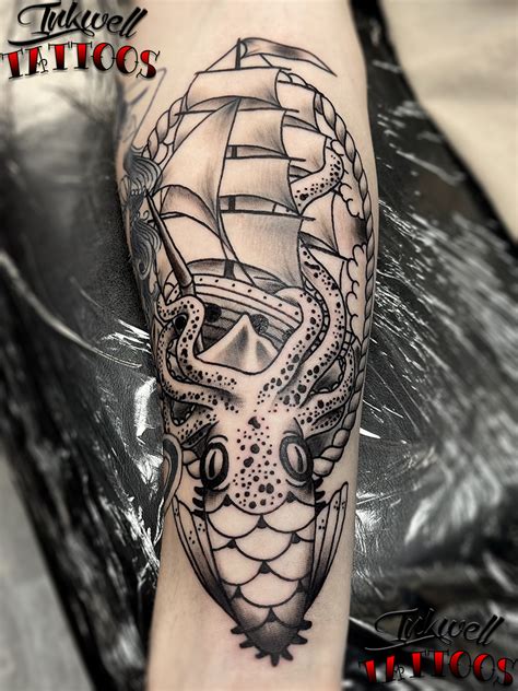 Details 70 Kraken Arm Tattoo Latest Incdgdbentre