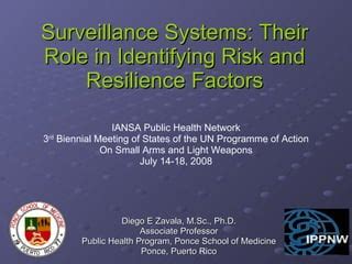 Surveillance Systems Their Role In Identifying Risk And Resilience