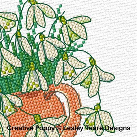 Lesley Teare Designs Snowdrop Cross Stitch Pattern