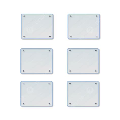 Transparent Glass Plates Vector Hd PNG Images, Set Of Transparent Glass ...