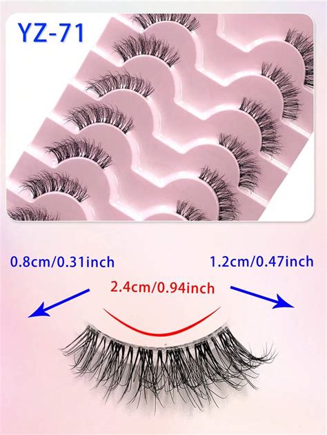 Enchuw Paires De Faux Cils Avec Bande Transparente Rallongement Du