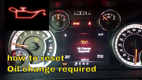 Reset Oil Change Light 2017 Dodge Ram