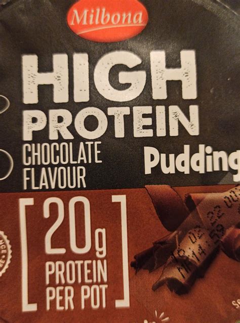 High Protein Pudding Chocolate Flavour Milbona Kalorie Kj A Nutri N