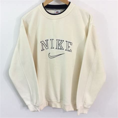 Vintage Nike Sweatshirt Label Size Medium Cream Depop