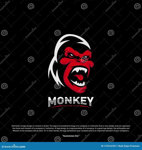 Vetor Do Molde Do Logotipo Da Mascote Do Jogo De Gorilla Esport Do