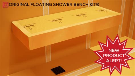 Floating Shower Bench Kit With Orange Xps Foam Board Original Shower