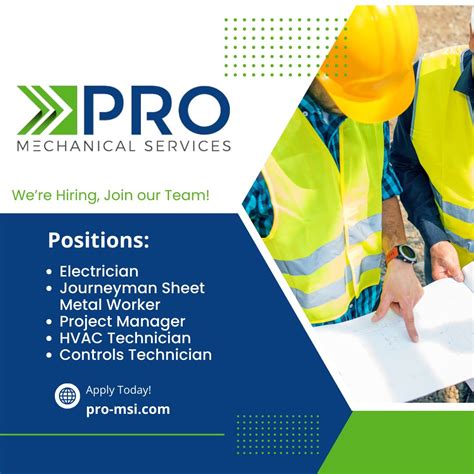 Pro Mechanical Services On Linkedin Pro Mechanical Services Is Looking