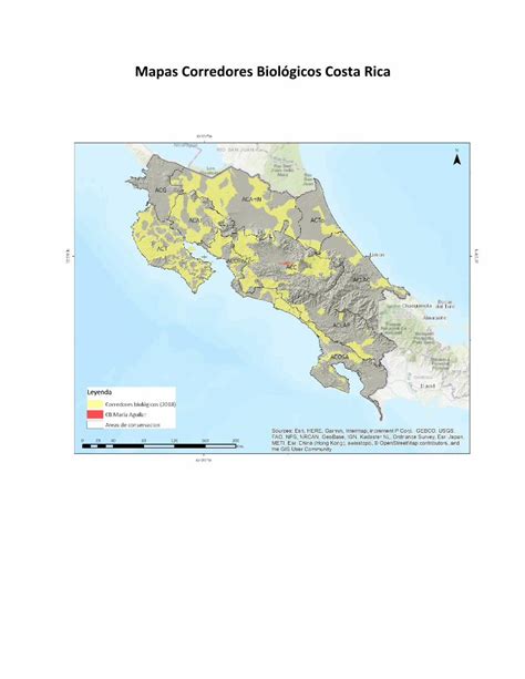 Pdf Mapas Corredores Biol Gicos Costa Rica Acg Act Leyenda