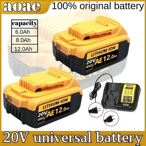 Bateria De Substitui O De L Tio Dcb200 20v 12000mah Para Dewalt 18v