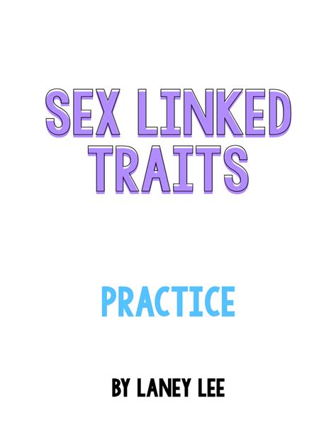 Sex Linked Traits Practice Worksheet