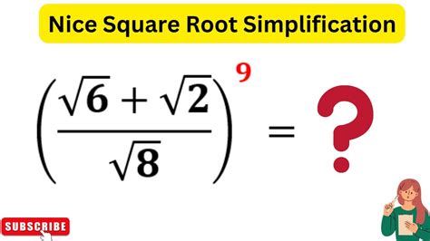 √6√2√89 Math Olympiad Wonderful Exponential Problem Youtube