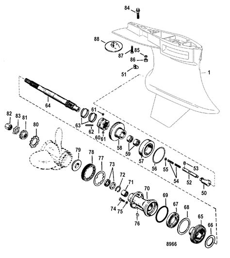 Gear Housing Propeller Shaft Standard Rotation Sportmaster