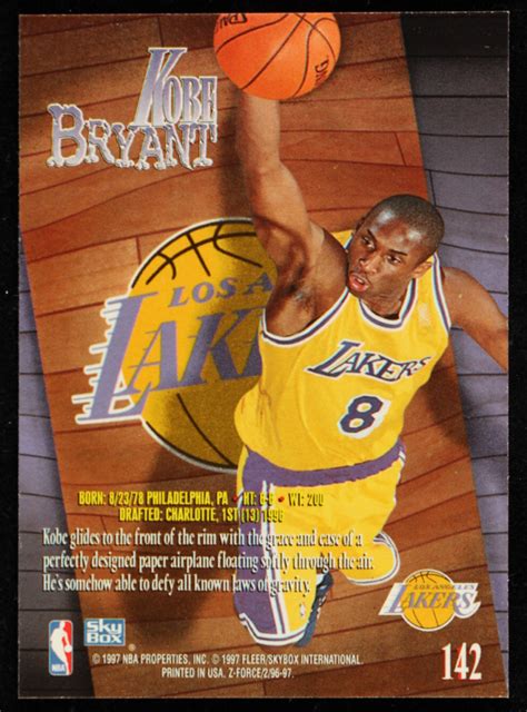 Kobe Bryant Skybox Z Force Rc Pristine Auction