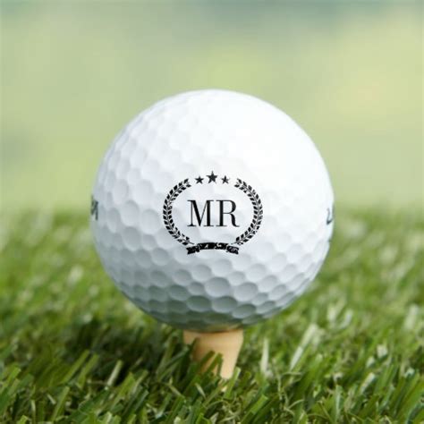 Personalized monogram golf balls with classy crest | Zazzle