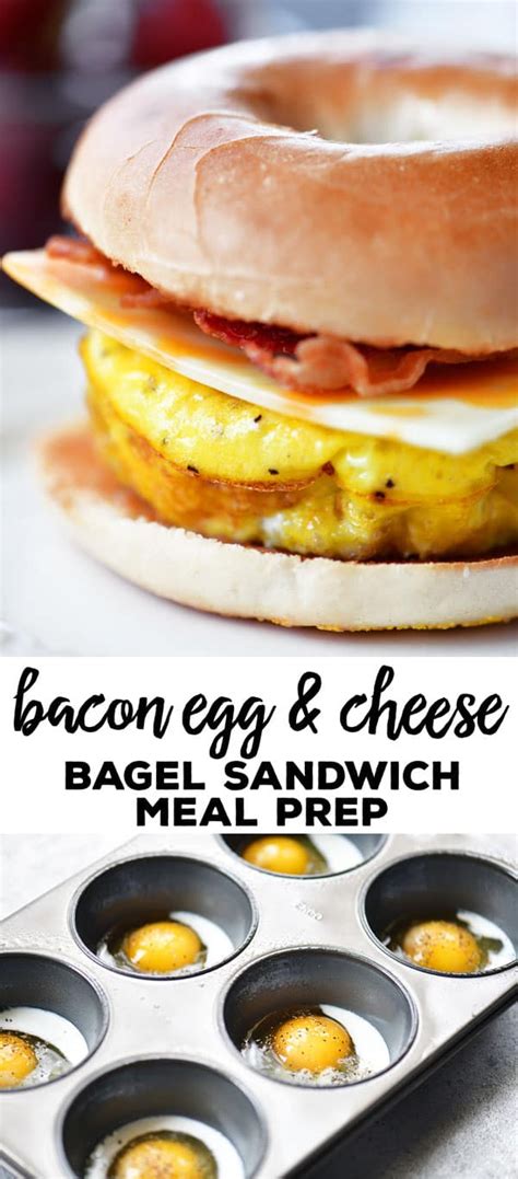 Bacon Egg Cheese Bagel Sandwich Meal Prep Recipe Artofit