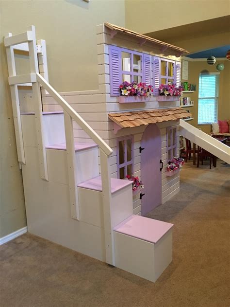 Laylas Ultimate Loft Bed And Playhouse Includes Step Block Staircase