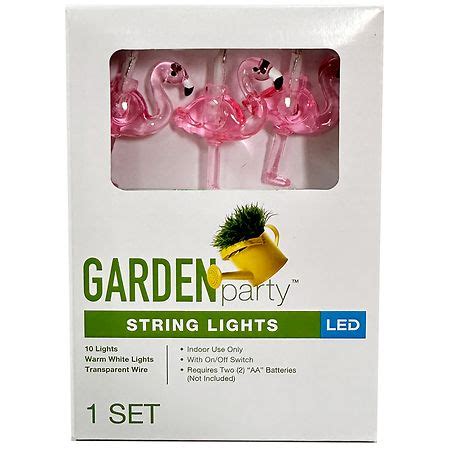 Festive Voice Garden Party LED String Lights Flamingos Flamingos