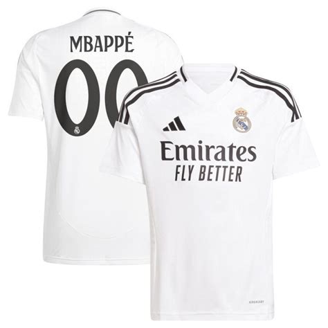 Kylian Mbappe Real Madrid Youth 2024/25 Home Replica Player Jersey ...