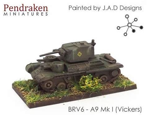 Pendraken 10mm WWII British A9 Mk I Cruiser Mk I Vickers