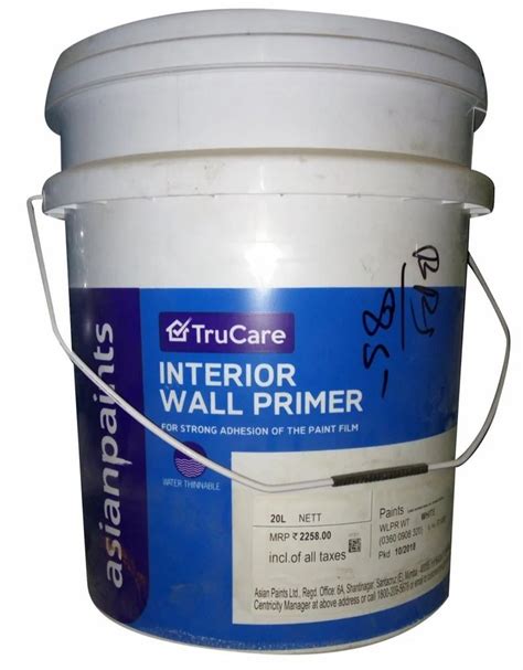 Asian Paints Interior Wall Primer 20 Ltr At Rs 135 Litre In Bengaluru