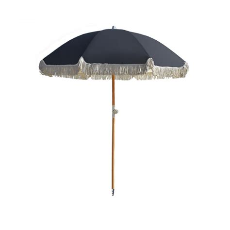 2m Havana Black Beach Umbrella Cozy Patio