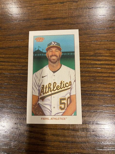 Topps T Mike Fiers Oakland Athletics As Base Back Ebay