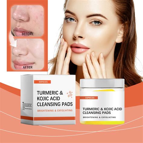 Turmeric Kojic Acid Cleansing Pads Face Sponges For Cleansing