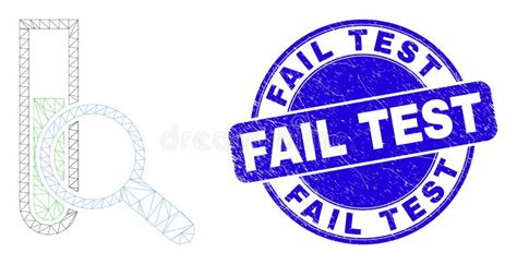 Blue Scratched Fail Test Stamp Seal And Web Carcass Explore Test Tube