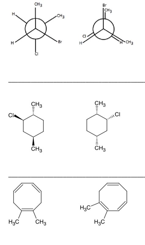 Solved Classify The Following Pairs Of Compounds Into A Chegg