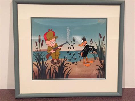 Elmer Fudd And Daffy Duck - Hunting Cel | #1838355110