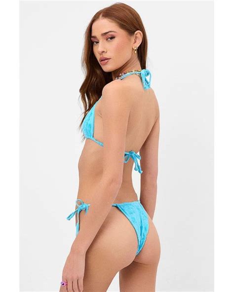 Frankie S Bikinis Tia Terry String Bikini Bottom Lyst