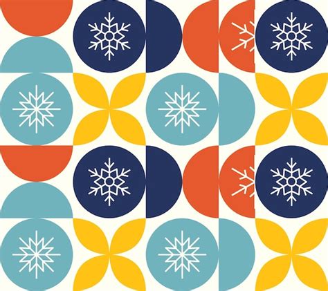 Premium Vector Seamless New Year Snowflake Pattern For Wrapping Paper