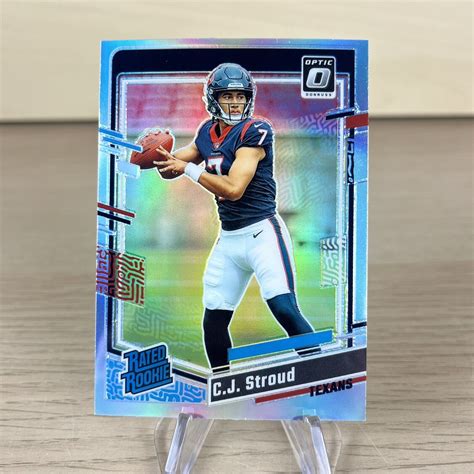 Nfl Donruss Optic Cj Stroud Silver Holo Prizm Rated Rookie Rc