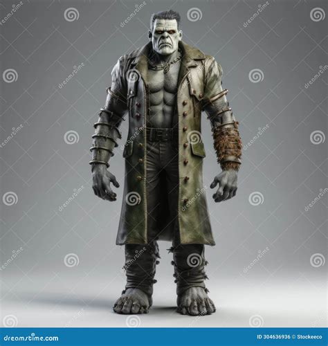 Gothic Steampunk Frankenstein S Monster 3d Model Stock Illustration