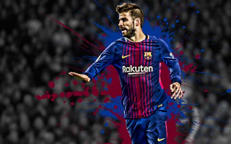 Descargar fondos de pantalla Gerard Piqué 4k jugador de fútbol