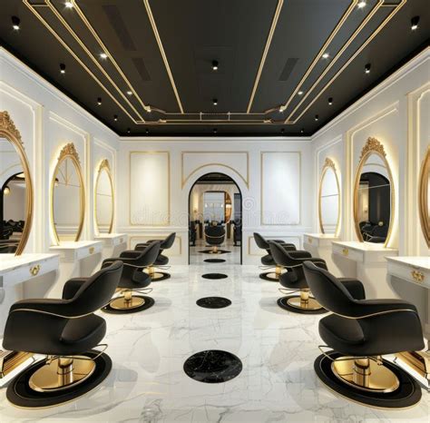 black hair salon interior design