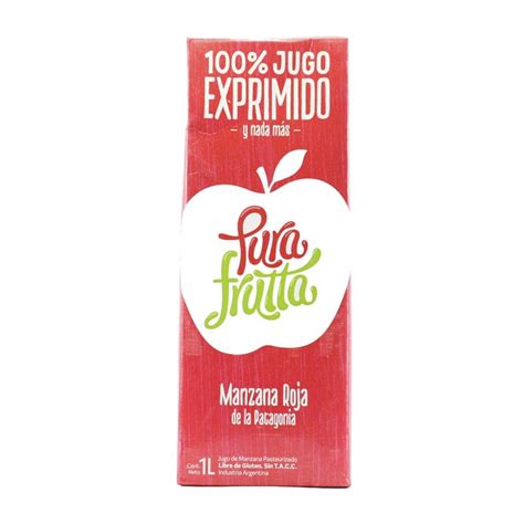 Pura Frutta Jugo De Manzana Roja X Litro Raslok