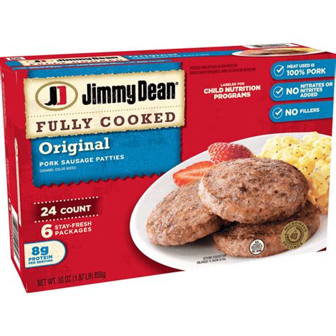 Jimmy Dean Fresh Taste Fast Fully Cooked Pork Sausage Patties