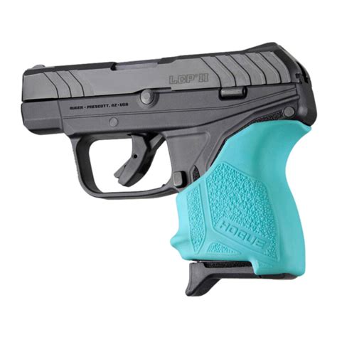 Hogue Handall Slip On Beavertail Grip Sleeve Ruger Lcp Ii Aqua