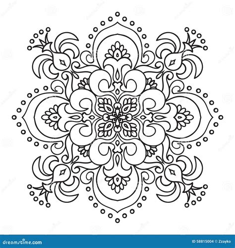 L Ment De Mandala De Zentangle De Dessin De Main Style Italien De