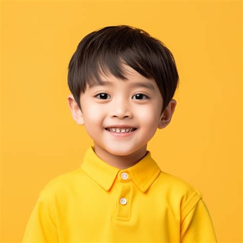 Gar On Enfant Asiatique Mignon Photo Premium